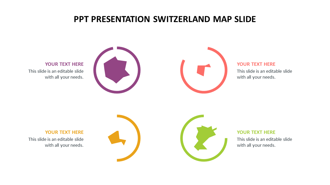 ppt presentation switzerland map slide